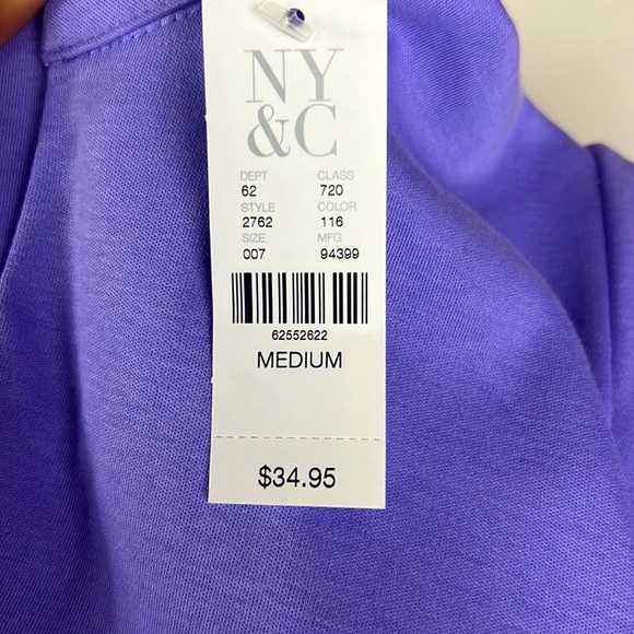 NWT Purple Ruffled Cotton Fit and Flare Dress - Picture 6 of 7